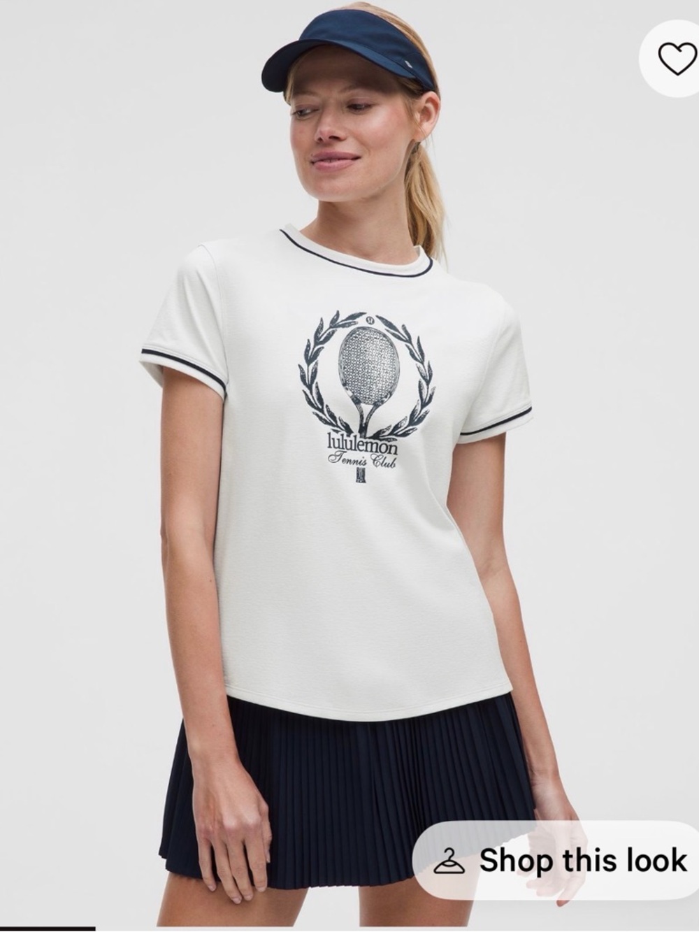 lululemon athletica Crewneck Tennis
Short-Sleeve *Graphic size M wht/clbl